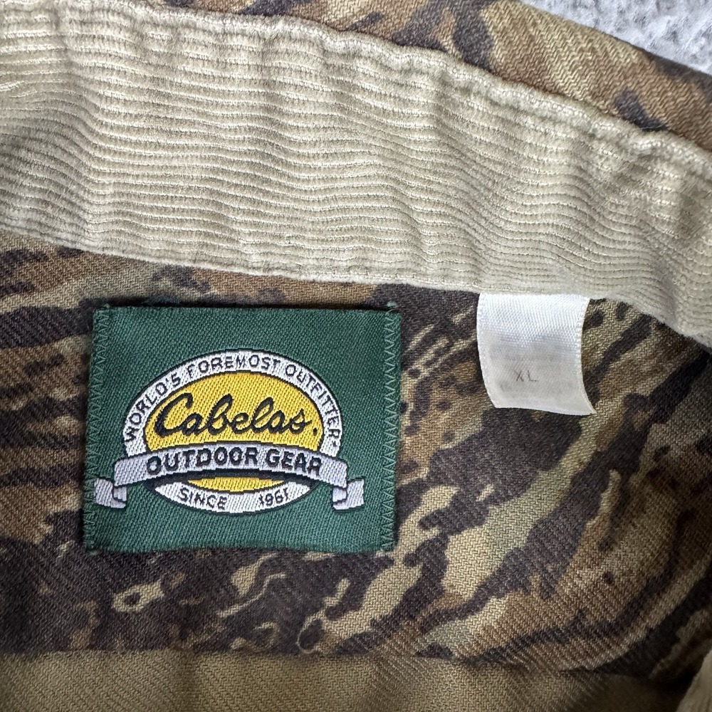 Cabelas Shirt Mens XL Realtree Camo Heavyweight Long Sleeve Button Up USA Vtg‎ - Picture 4 of 10
